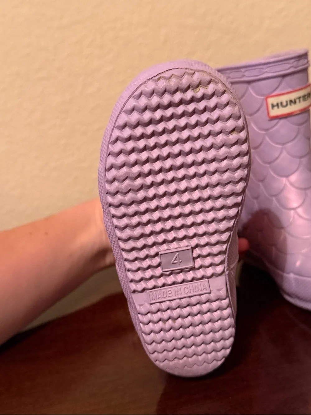 Hunter Kids Lavender/mermaid Rain Boots
